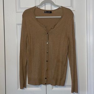 New York & Company Tan Cardigan